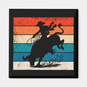 Imán Bull Riding Rodeo Bull Riders Western Ranch Retro