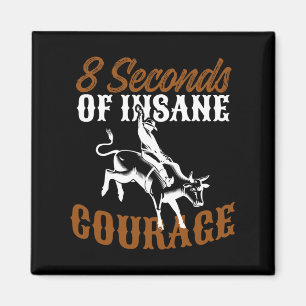 Imán Bull Riding Tee Rodeo Bull Rider Design Insane Cou