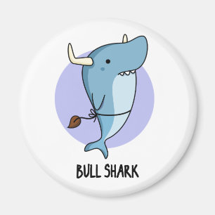 Imán Bull Shark divertido animal tiburón Pun