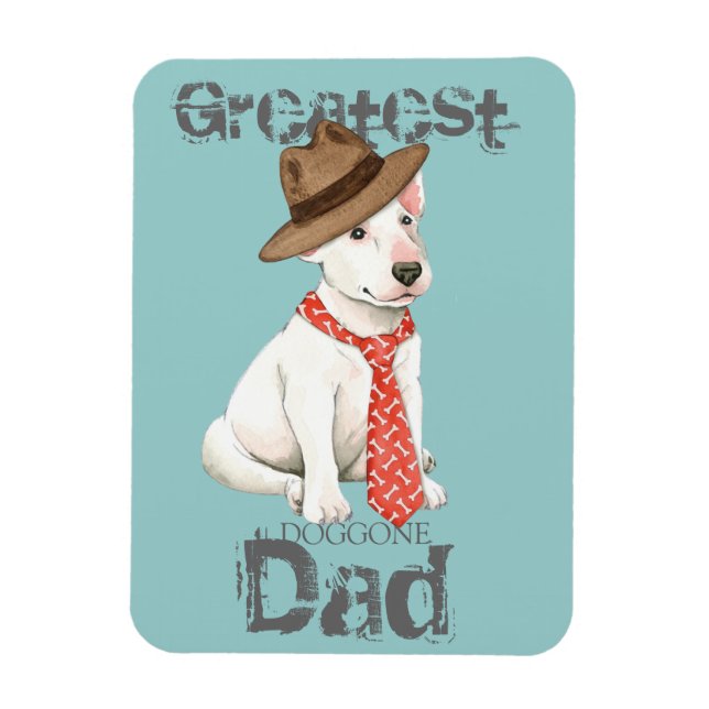 Imán Bull Terrier Dad (Vertical)