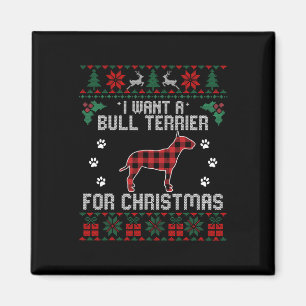 Imán Bull Terrier Dog Lover Xmas Regalos Perro Fea Navi