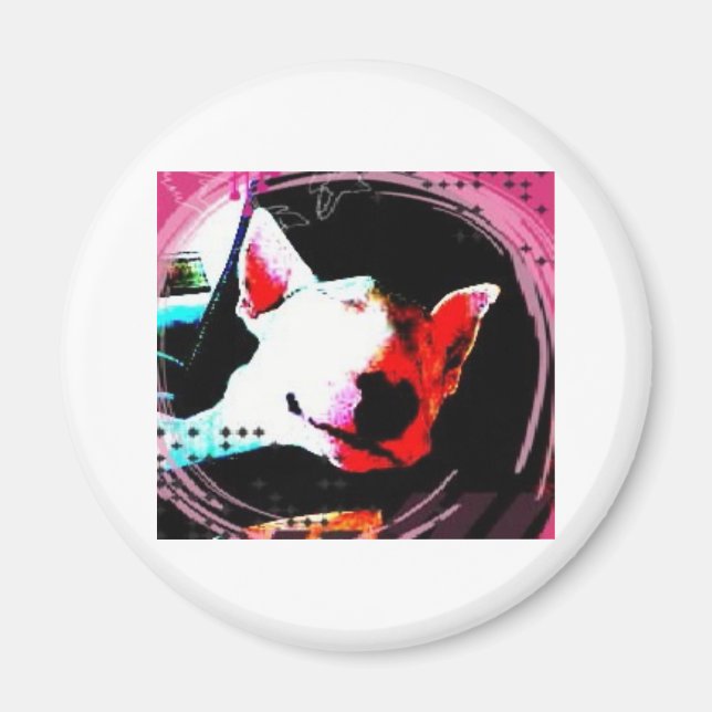 Imán bull terrier en inglés (Frente)
