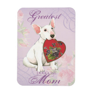 Imán Bull Terrier Heart Mom