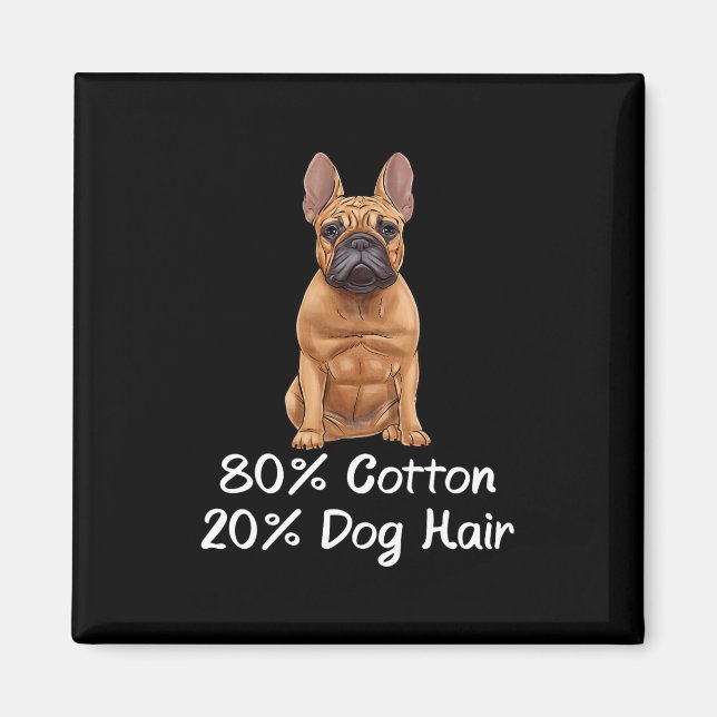Imán Bulldog 80% Algodón 20% Pelo de Perro Frenchie  (Frente)