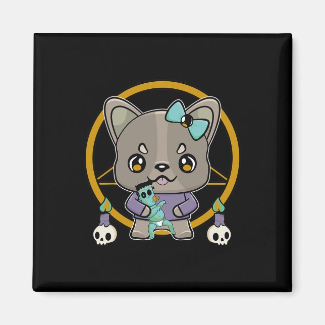 Imán Bulldog Anime Dog Monster Doll (Frente)