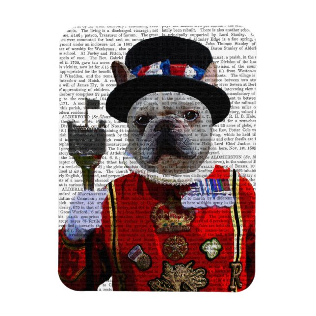Imán Bulldog Beefeater (Vertical)