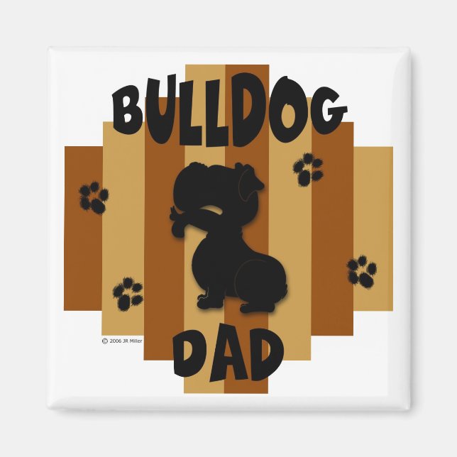 Imán Bulldog Dad Magnet (Frente)