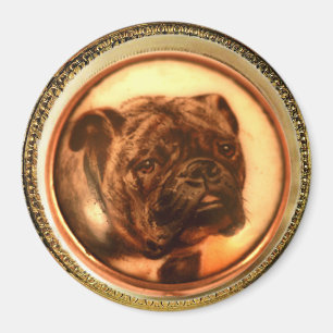 IMÁN BULLDOG DE RETRATOS DE PERROS MINIATIVOS