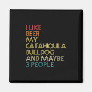 Imán Bulldog Dueño De Perro Beer Lover Cita Vintage Ret