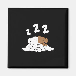 Imán Bulldog durmiente bulldog Bulldog divertido Pajama