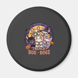 Imán Bulldog Francés Boo de Halloween Perros Vector