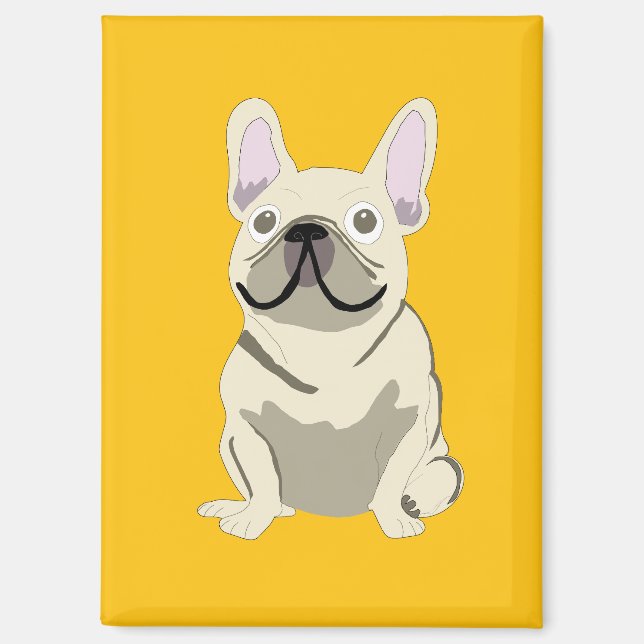 Imán Bulldog Francés Crema (Anverso)