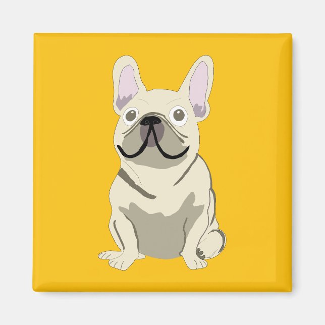 Imán Bulldog Francés Crema (Frente)