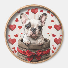 Imán Bulldog francés de San Valentín
