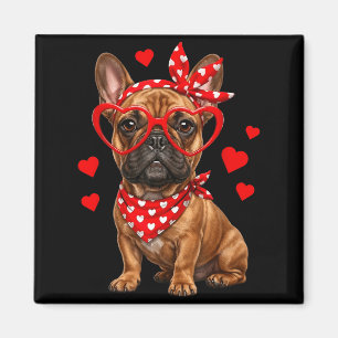 Imán Bulldog Francés Día de San Valentín Amante Frenchi