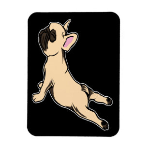 Imán Bulldog francés Frenchie Agradable Yoga Cute Dog