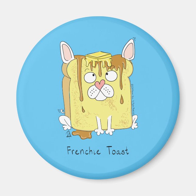 Imán Bulldog francés Frenchie Cute Dog Personalizado (Frente)