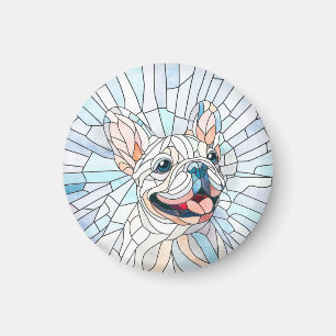 Imán Bulldog francés - Frenchie - mosaico pastel