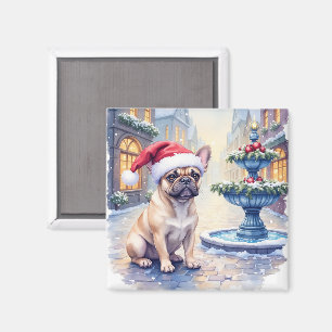 Imán Bulldog Francés Fuente de la Ciudad Nevada Santa N