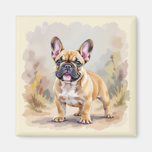 Imán Bulldog Francés Perro Frenchie Lindo Color Canela