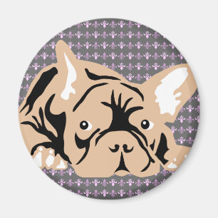 Imán Bulldog francés rosa