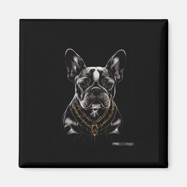 Imán Bulldog francés Tees gráficos hombres mujeres chic (Frente)
