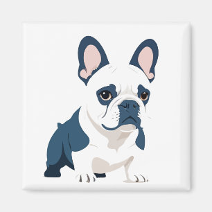 Imán Bulldog francés Vector de arte Animal Ciudad urban