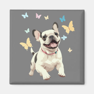 Imán Bulldog francés Vector Pintura Adorable Fun Animal
