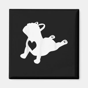 Imán Bulldog francés Yoga Pose Love Heart Gift