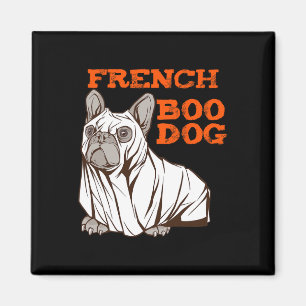 Imán Bulldog Halloween Diversión Halloween Disstume Boo