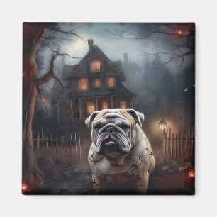 Imán Bulldog Halloween Scary