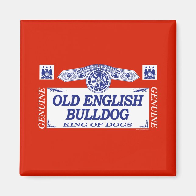 Imán Bulldog inglés antiguo (Frente)