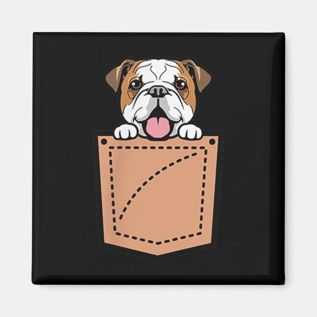 Imán Bulldog inglés Pocket Dog (Frente)