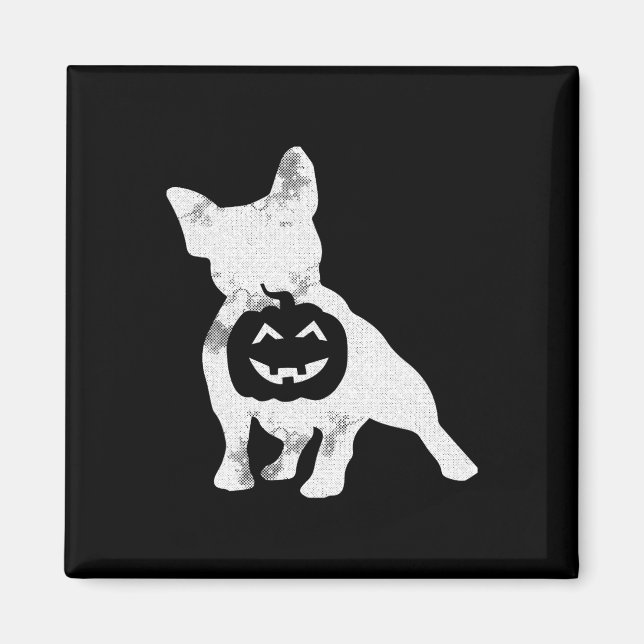 Imán Bulldog Lazy Halloween Disstume Cute Frenchie Cala (Frente)