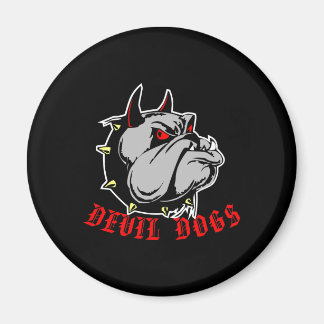 Imán Bulldog Perros Diablo Negro