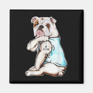 Imán Bulldog Tattoo Amo a mamá Día de la Madre Lover