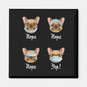 Imán Bulldoges de la máscara de perro del Bulldog franc