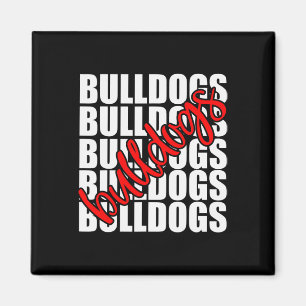 Imán Bulldoges Escuela Roja Deportista Equipo Espiritua