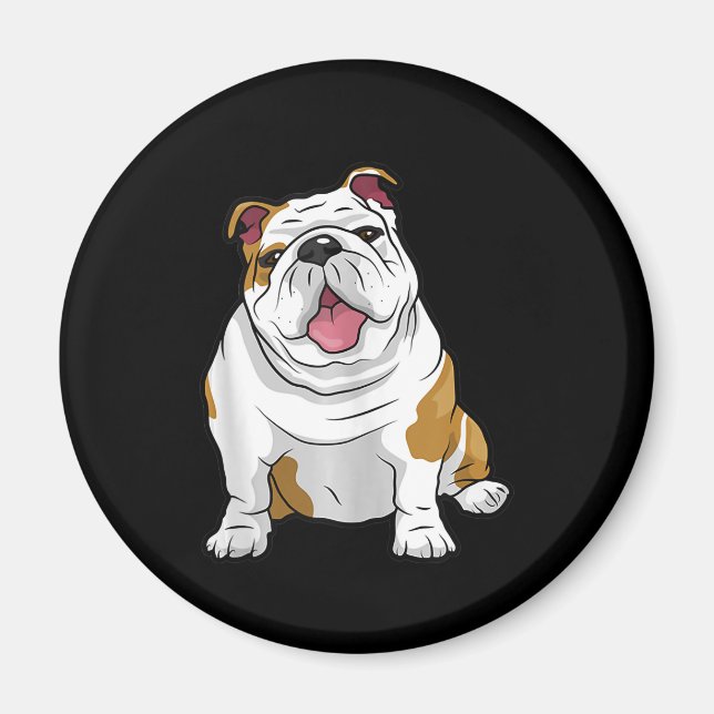 Imán Bulldoges ingleses sorprendentes perros de Bulldog (Frente)