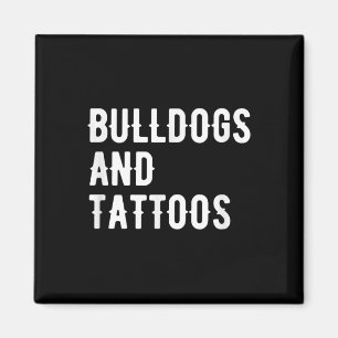 Imán Bulldoges Y Dueños De Bulldoges De Tatuajes Perro