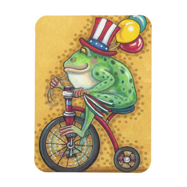 IMÁN BULLFROG 4 DE JULIO, AMERICANA FROG MAGNET (Vertical)