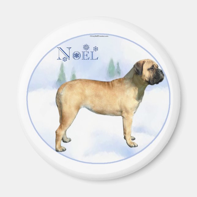 Imán Bullmastiff Noel Magnet (Frente)