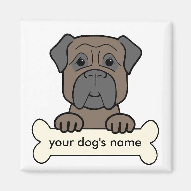 Imán Bullmastiff personalizado (Frente)