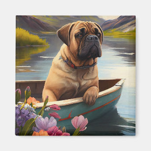 Imán Bullmastiff sobre un remo: Una aventura escénica