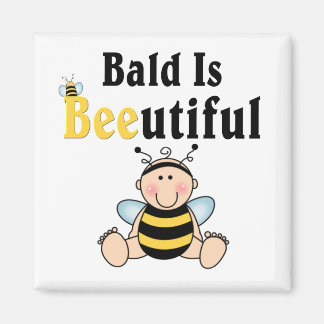 Imán Bumble Baby Bee Bald es hermoso