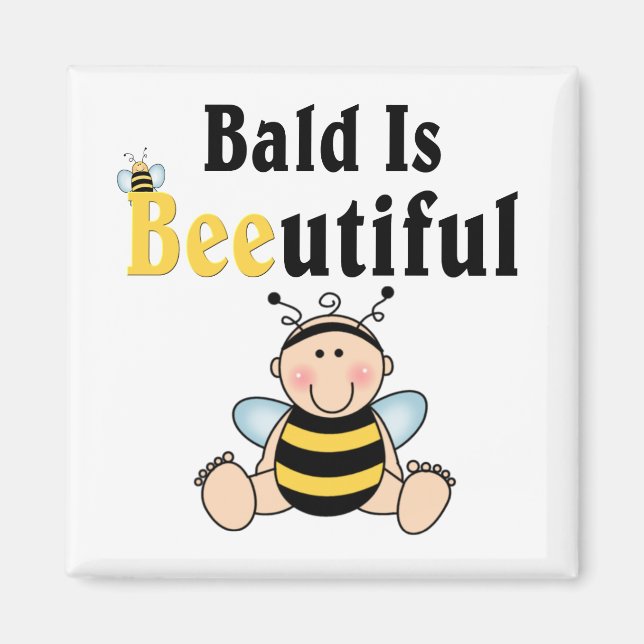 Imán Bumble Baby Bee Bald es hermoso (Frente)