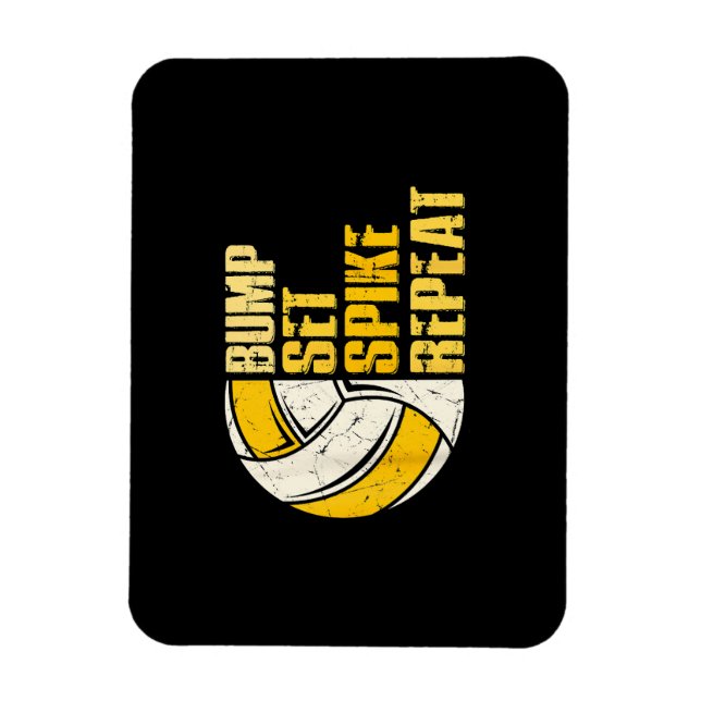 Imán Bump Set Spike Repetir voleibol Gracioso (Vertical)