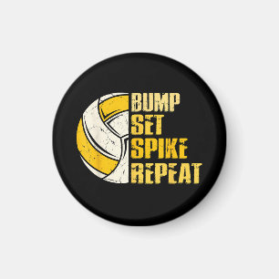 Imán Bump Set Spike Repetir voleibol Gracioso