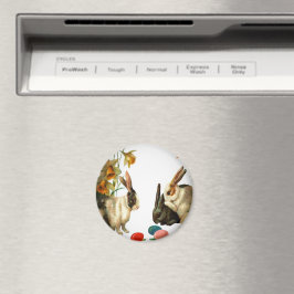 Imán Bunnies de Semana Santa con huevos de caramelo, ZS