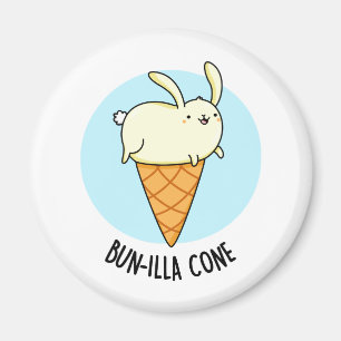 Imán Bunnilla Cone Funny Bunny Vanilla Ice Cream Pun